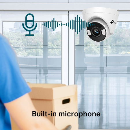 TP-LINK VIGI C430 3MP (2,8 mm) kamere IP z zaznavanjem gibanja, nočnim načinom, širokim zornim kotom in vgrajenim mikrofonom - idealna za zunanje in notranje spremljanje