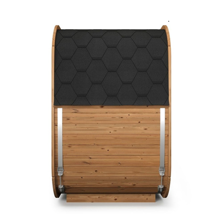 Sauna Icon 125 - Kompakt og Moderne Havesauna/ Kun elektrisk opvarmning / Højkvalitets Thermowood-væg