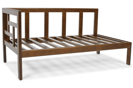 Hjørnesofa i træ EDEN mørkebrun/beige | Hjørnesofa, afslapningssæt, komfort på terrassen