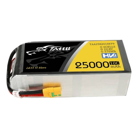 Tattu 25000mAh 22.8V 10C 6S1P Lipo Pack batterij met XT90-S connector