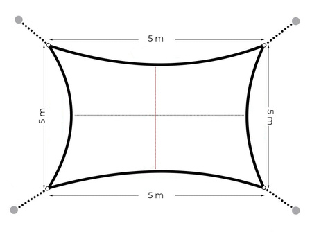 MultiGarden Waterproof Square Sun Shade Sail 5x5m Grey | Garden furniture, relaxation, modern style