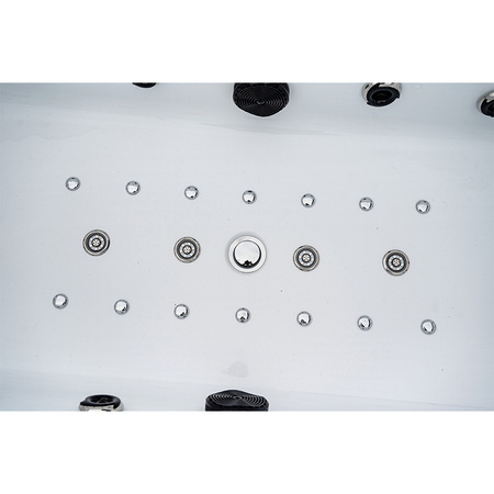 Banheira SPA Boston 926 | 180x100 cm | 46 jatos | Jacuzzi Preto e Cinza