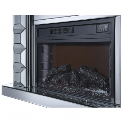 Lareira Elétrica Magnetic Black – lareira LED luxuosa preto-dourado de 160 cm