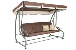 Duża huśtawka ogrodowa rozkładana GRACJA | meble do ogrodu, wypoczynek, nowoczesny styl