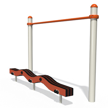 Viga de equilibrio ondulada S839.18 – Viga profesional para ejercicios de equilibrio | Gimnasio al aire libre