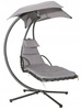 Leżanka huśtawka ogrodowa hamak fotel wiszący kosz szara MultiGarden | hamak ogrodowy na stelażu, relaks na świeżym powietrzu