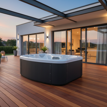 Jacuzzi da giardino SPA516 Perla Bianca con scocca antracite 170x210 cm – lusso compatto nel tuo giardino