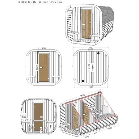 Lauko sauna/ICON SAUNA 385 XL