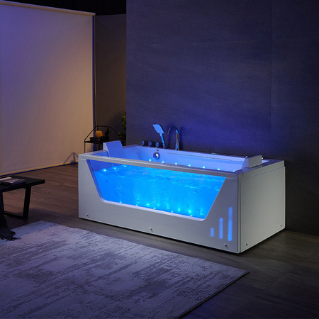 Vasca idromassaggio Saturn 944 bianca 180x90 cm – eleganza e relax nella SPA di casa