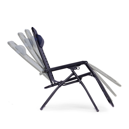 Espreguiçadeira de jardim de praia Zero Gravity | Encosto ajustável para pátio ou varanda Bege/Preto/Azul/Cinza | Cadeira de jardim confortável, estilo moderno, para pátio e varanda