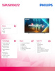 Philips LED-TV 55 tuumaa 55PUS8100/12 Ultra HD 4K Smart TV Ambilightilla - Google TV, HDR, Dolby Atmos, Bluetooth, WiFi - ihanteellinen kotiin ja toimistoon.