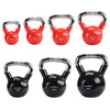 Rødt håndtag krom riflet kettlebell støbejern HMS
