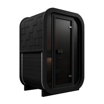 Zahradní sauna Limited Black Edition ULLA130 Thermowood 1-2 osoby - moderní venkovní pro terasu nebo zahradu Elektrický vařič ve skandinávském stylu 220V/230V/400V