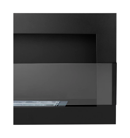 Bio-șemineu 650x400 cu sticlă - Structural Black | Modern Smokeless Fireplace