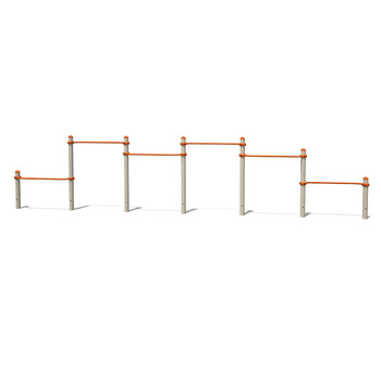 S832.5 Set med horisontella stänger för armhävningar | Utomhusgym