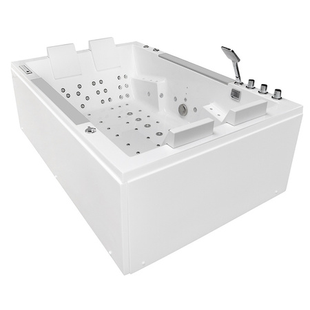 KARI 942 Hvitt hydromassasjebadekar 180x120 cm – Moderne spabadekar til badet