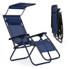 Beach Garden Lounger | Adjustable backrest with movable canopy for patio or balcony Beige/Grey/Blue | Garden furniture, relaxation, modern style