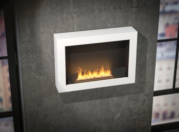 Compact Biofireplace Murall 800 — wall-mounted, for recess installation, elevates your interior