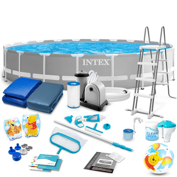 Piscine de jardin sur structure 610 x 132 cm ensemble 21w1 INTEX 26756