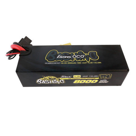 Akumulators Gens ace 8000mAh 14.8V 100C 4S2P Lipo Pack 14.8V 100C 4S2P
