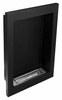 Chimenea de bioetanol colgante Vertical — negro mate texturizado: estilo, calor y creatividad en tu hogar