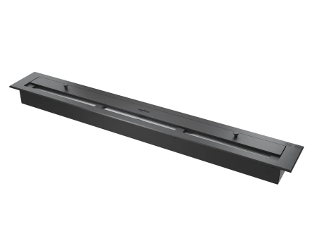 Foyer bioéthanol encastrable haute performance 2 SIDE 1200 – tunnel, noir, verre Antisol