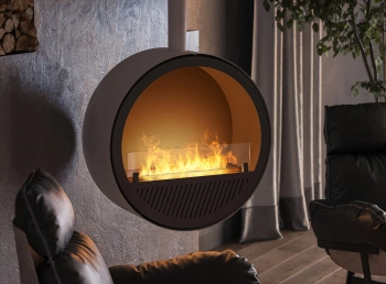 INSIDE BLACK 1000 bio-fireplace burner – luxurious fire in your interior