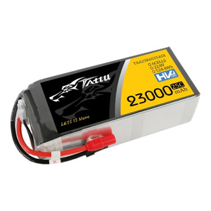 Tattu 23000mAh 22.8V 25C 6S1P Lipo Pack aku XT150+AS150 ühendusega