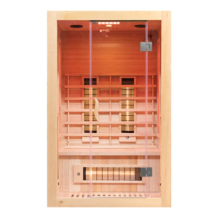 MO-EA2R Infrarotsauna mit Himalaya-Salzsteinen | Heimisches SPA | Natürliches Holz
