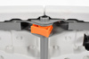 Sammenleggbart serveringsbord, lengde 240 cm - hvit