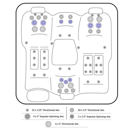 Dārza džakuzi SPA566 200x200 cm - luksusa spa vanna ar burbuļvannu dārzam un terasei