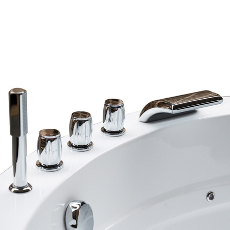 Whirlpool-Badewanne Della 916 braun 155x155 cm – Eleganz und Entspannung in Ihrem Badezimmer