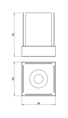 Fristående biopeis Sunset Garden Mini matt svart