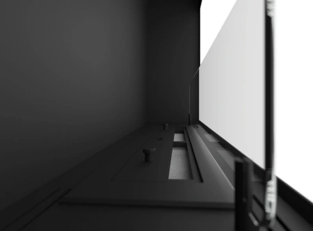 Hanging built-in biofireplace Inside 900 – black / INOX, Antisol glass
