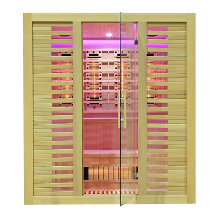 MO-RL4ST XL infrasarkanā sauna ar sāls akmeni un turmalīniem | Wellness | Relax | Spa | Gatavs uzstādīšanai | Luxury Relaxation