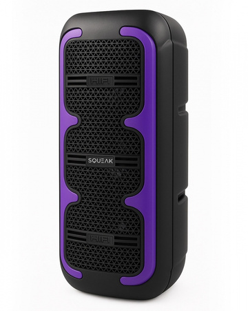 SQUEAK BeatOne 45W Difuzor wireless Bluetooth cu Karaoke și funcție RGB - USB-C, microSD