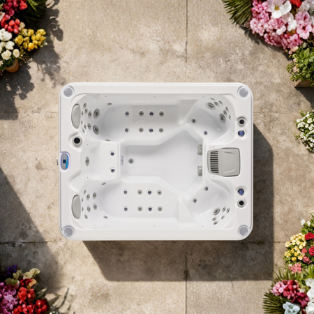 Ulkoporeallas OF-4001 Pro – Ylellinen SPA-vesihieronnalla 5 hengelle | Rentoutumista ja mukavuutta puutarhassasi