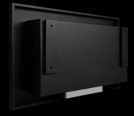 Cheminée bioéthanol Slim 650x400 avec vitre – noire, cheminée bioéthanol moderne