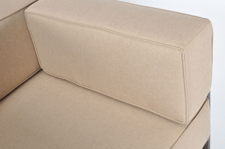 Houten tuinstoel EDEN donkerbruin/beige | comfortabele tuinstoel, modern design, terras en balkon