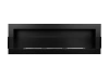 Væghængt biopejs med glas 1200 x 400 – elegant sort mat til dit hjem