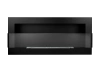 Wall-hung bio-fireplace 900x400 with glass – black structural, modern smokeless fireplace