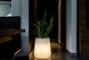 Witte flavi tuinpot met verlichting