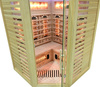 MO-RL3CST Infrarotsauna mit Salzstein + Turmalinen | Natürliches Holz | Heimisches SPA