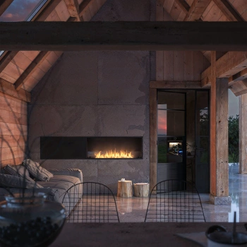 INSIDE BLACK 1200 bio-fireplace burner – modern design and high efficiency