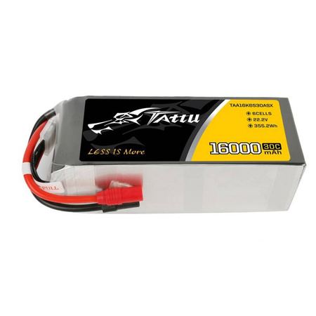 Batteri Tattu 16000 mAh 22,2 V 30C 6S1P LiPo AS150+XT150
