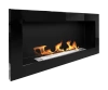 Настінний біокамін 900x400 глянцевий чорний - стиль і тепло без диму
