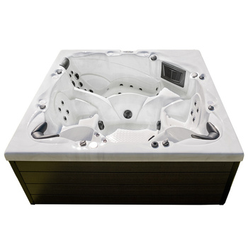 Садове джакузі на 6 осіб - круглий спа-центр з масажем, ідеально підходить для внутрішнього дворика та вілли