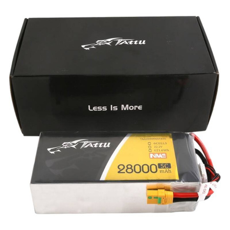 Tattu NMC 28000mAh 22.2V 5C 6S1P Lipo Pack μπαταρία με σύνδεσμο XT90-S