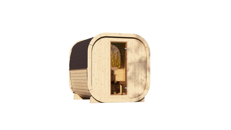 La sauna de exterior Eke 220 para 4-6 personas / Cocina eléctrica o de leña Harvia / Abeto nórdico de alta calidad (madera térmica de pino) | Bienestar | Relajación | SPA | Bienestar | Relajación | SPA | Estilo nórdico | Madera térmica