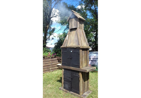 ZEUS - здрава бетонна барбекю-пушалня с функция за барбекю и пушене